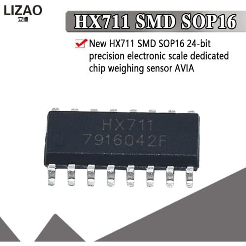 5PCS HX711 SOP-16 HX711 SOP SOP16 SMD 24-Bit Analog-to-Digital Converter (ADC) for Weigh Scales Weight sensor chip