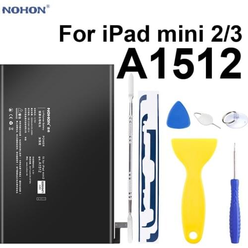 Nohon Battery For iPad mini 2 3 A1512 mini2 mini3 6200-6471mAh A1489 A1490 A1491 A1599 Bateria For Apple iPad mini 2 3 Batteries