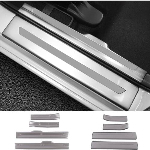 Car Accessories for Honda Fit Jazz GR 2020 2021 Stainless Steel Inner & Outer Door Sill Scuff Plate Threshold Cover Trim 8pcs