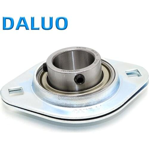 DALUO SBPFL205-16 SB205-16 PFL205 25.4mm 1" Bore Light duty Set screw 2-Bolt flange housing Stamped Steel Housed Units