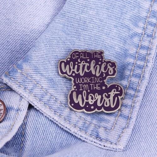 The Worst Witch Working Enamel Lapel Pin