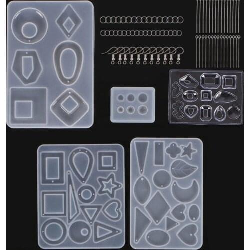 DIY Crafts Earring Resin Mold Epoxy Resin Silicone Mold Including Earring Hook