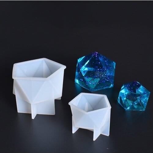 Pentagonal Pyramid Silicone Mold 3D Geometry Mould Epoxy Resin Art Supplies Soft Clear Mold for UV Resin Silicone Mold for Resin