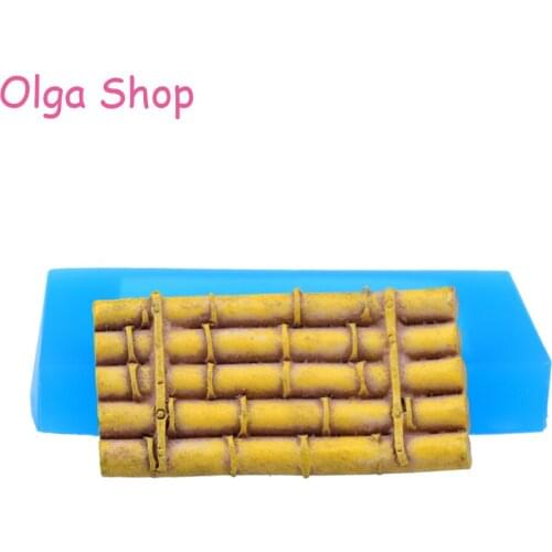 FYL364 46.1mm Big Bamboo Fence Silicone Mold - Fondant, Sugarcraft, DIY Biscuit Baking, Resin Clay, Scrapbooking, Oven Safe