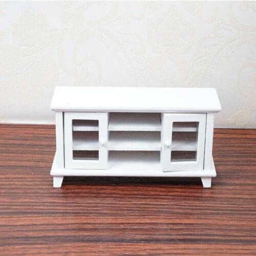 Hot Sale Cabinet Model Cabinet Wood Color/White Double Doll House Door Cabinet Doll Tv Minimalist Kitchen Display Display D R6N5