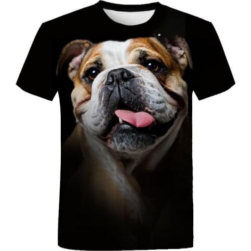 Harajuku T Shirt For Men Funny Animal Cute Dogs Kawaii Tshirts Short Sleeve Tops Tees Casual Loose O Neck T-shirt Summer New
