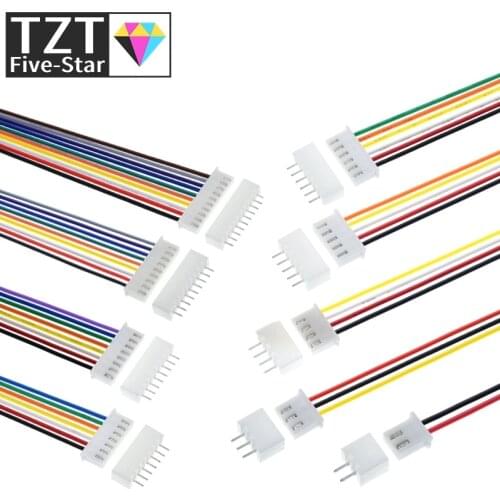 10Sets JST XH2.54 XH 2.54mm Wire Cable Connector 2/3/4/5/6/7/8/9/10 Pin Pitch Male Female Plug Socket 20cm Wire Length 26AWG