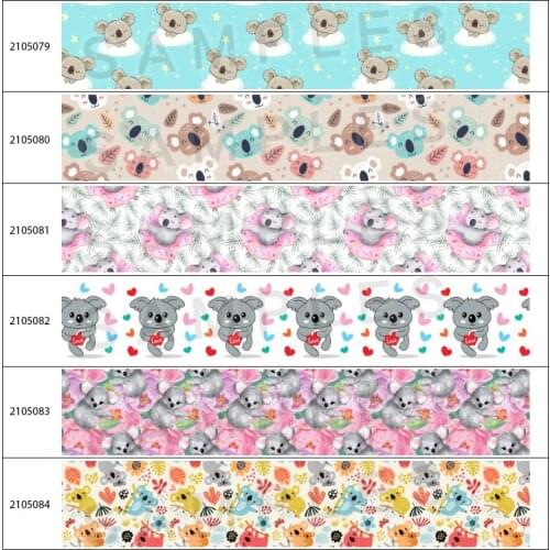 Color Koala Printing Thermal Conductive Grosgrain Ribbon Ribbon 10 Yards DIY Handmade Accessories Decoration