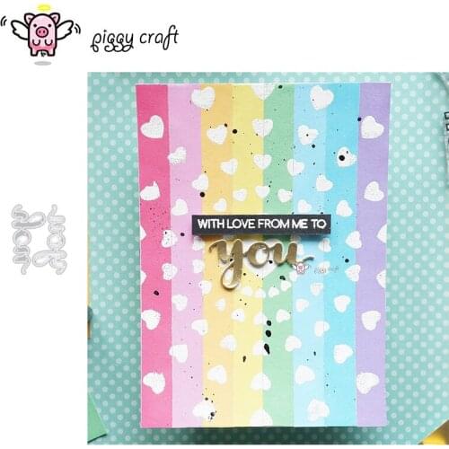 Piggy Craft metal cutting dies cut die mold You letter decoration Scrapbook paper craft knife mould blade punch stencils dies