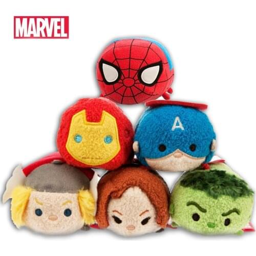 Disney Marvel Avengers Spiderman Iron Man Plush Toys Movie Dolls Soft Stuffed Hero Captain America Anime Xmax Gifts Kids Boys