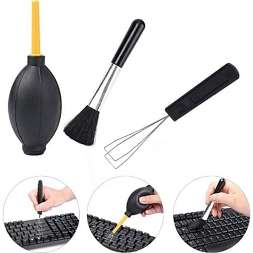 Machinery Keyboard Keycaps Puller Cleaning Kit Dust Blower Ball Rubber and Brush and Keycap Puller Tools