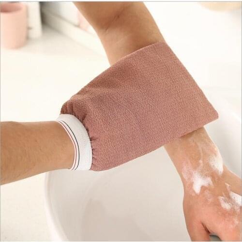 Wholesale500pc Shower Spa Exfoliator Two-sided Bath Glove Body Cleaning Scrub Mitt Rub Dead Skin Removal Color Random