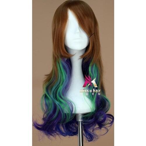 Anime 60cm Girls Cute Princess Lolita Muli-Color Wig Synthetic Hair Daily Harajuku Cosplay Costume Wigs