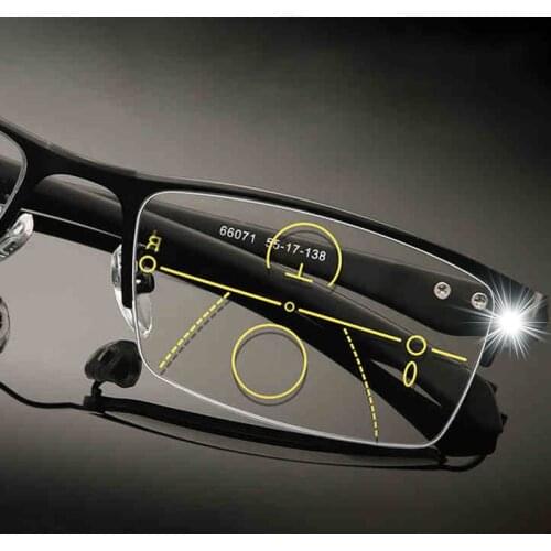 Progressive Multifocal Photochromic Reading Glasses Photochromic Men Women Anti Blue Light Presbyopic Glasses Tr90 Flexible