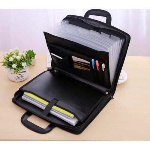 Men Women A4 Document Bag Waterproof Briefcase Portable Stationery Books Wallet iPad Pouch Office Home Gadgets Organize Handbag