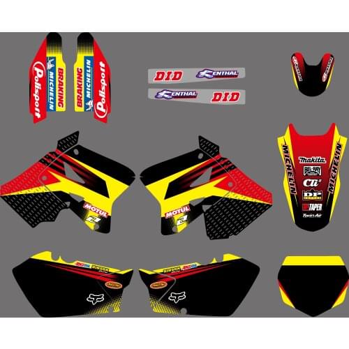0553 New Style Team Decals Stickers Graphics Background For Suzuki RM125 RM250 Decals And Stickers For RM 125 250 2001-2012