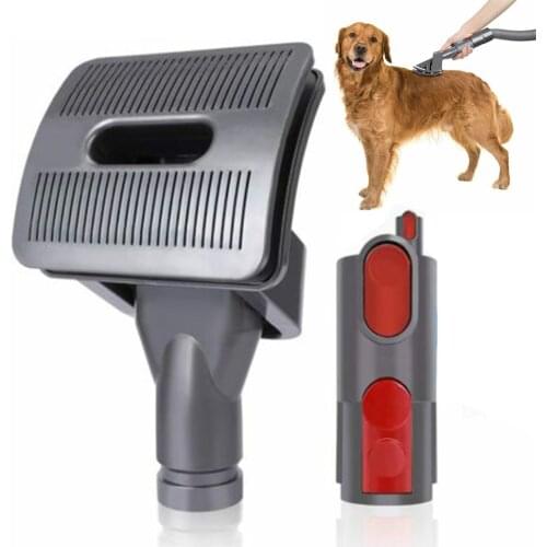 1*Vacuum Cleaner Brush +1*Adapter Dog Pet Groom Brush Tool For Dyson V11 V10 V8 V7 V6 Vacuum Clean With Converter Pets Hair Tool