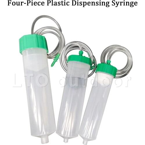 3/5 Pcs Air Tubing Glue Dispenser Syringes 100CC/200cc/30cc Clear Adapter for Industrial For Industrial Use Only