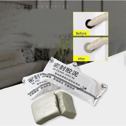 30g Wall Hole Sealing Glue Household Air Conditioning Sewer Home Kitchen Pipe Sealing Mud Waterproof Durable White Sealant House