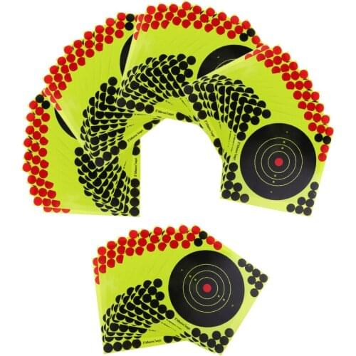 50pcs High Strength Adhesive Shooting Target Splatter Sticker 8"x 8"
