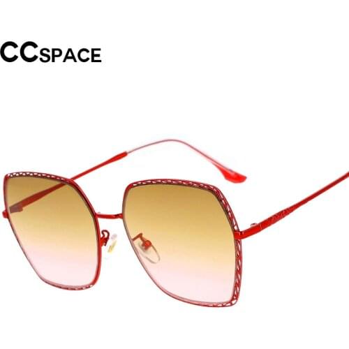 53417 Large Size Polygon Metal Ladies Sunglasses Decorative Vintage Womens Shades UV400