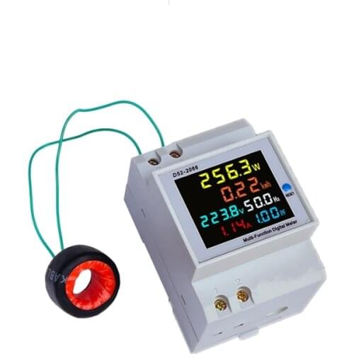 AC 220V 110V 40V~300V 100A Digital Ampermeter Power Energy Voltmeter Ammeter Volt Watt Kwh Frequency Power Factor Meter