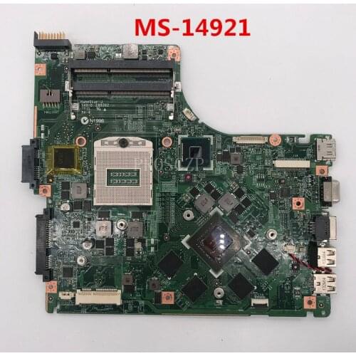 Free shipping For MS-14921 Laptop motherboard GTX850M 2 GB DD3 working well