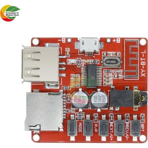Mini Wireless Bluetooth BLE 4.1 MP3 Decoder Board Circuit Module Lossless Decoding Micro USB U Disk TF Card Interface 3.7v 5v