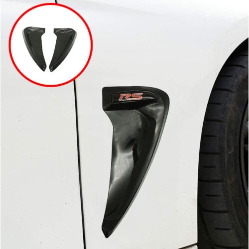 RS Logo Piano Black Flexible Fender spoiler Venti Grille Left Right 2 Pcs logo vent