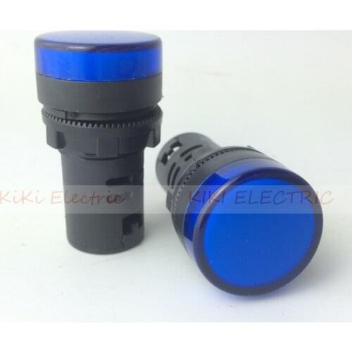 Pure Color Indicator light Blue Led Indicator lamp 220v 12v 24V 220v 380v Elecrtric Signal Lamp switch power Light AD16-22DS