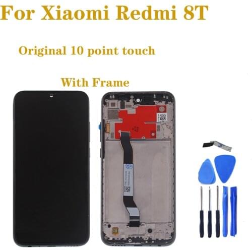 100% tested For Xiaomi Redmi Note 8T LCD Display Touch Screen Digitizer Replacement kit LCD Glass kit Original LCD With frame
