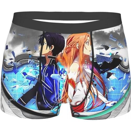 Cool Sword Art Online Aincrad Kirito Asuna Yuuki Yui Anime Underpants Homme Panties Mens Underwear Ventilate