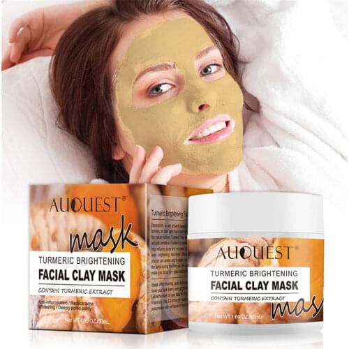 Turmeric Clay Mask Deep Cleansing Acne Treatment Exfoliating Facial Mask Moisturizing Whitening Shrink Pores Cosmetics Skin Care