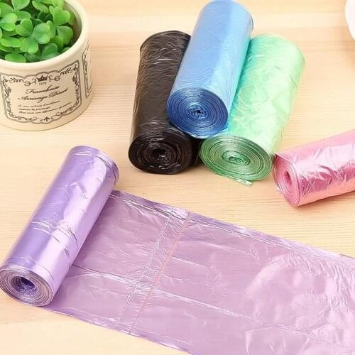 30pcs/roll Portable Garbage Bags Storage Bag for Home Waste Trash Bags Biodegradable Recycle Bin Bathroom Bucket Bags Dispenser