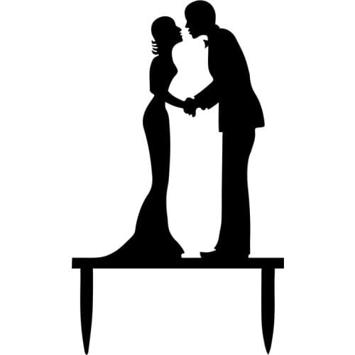 Multi Colors Wedding Cake Flags Bride Groom Acrylic Cake Topper For Wedding Anniversary Party Cake Decoration Hot Sale