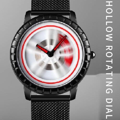 3D Car Wheel Rim Hub Watch Men Watches Rotation Rotating Dial Quartz Watch montre homme relojes para hombre relogios masculino