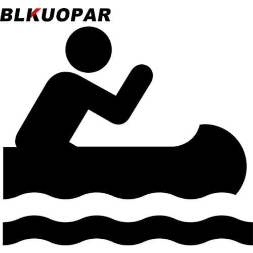 BLKUOPAR for Canoe Water Sport Car Stickers Sunscreen Occlusion Scratch Decals Windshield Helmet Decor Cartoon Graphics