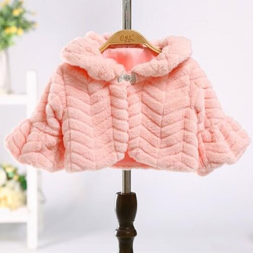 New Wool & Blends For Baby Girls Clothing Flare Sleeve Cloak For Girls Shawl Pink/Champagne/White Manteau Coats Kids Outerwear