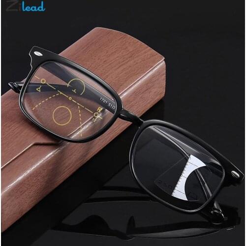 Zilead Intelligent Multifocal Progressive Reading Glasses For Men Women Anti-blue Light Multifocal Readers Eyeglasses +1to+3.5