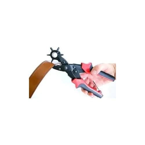 Leather Belt Hole Punch Plier 6 Size Head revolves for DIY Hand Made ,Best Quality Hole Pliers for Belts, Crafts, Plastic Rubber