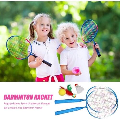 Professional Badminton Rackets Set Indoor Outdoor Playing Shuttlecock Racquet Set Sports Badminton Racket for Kids