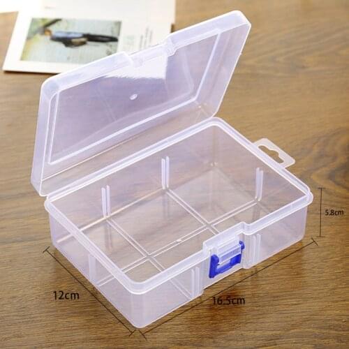 Large-Capacity Transparent Plastic Cosmetics Storage Box Holder Case Container Home Jewelry Electronic Component Storage Box