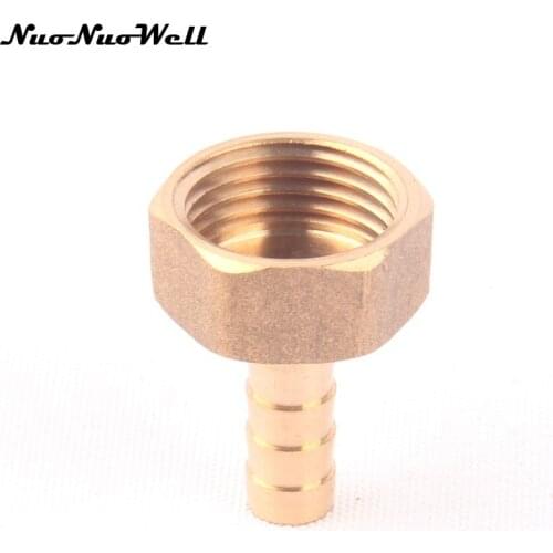 1pcs NuoNuoWell Brass 1/2"-8mm Female Straight Hose Connector Garden Irrigation Watering Pipe Metal Adapter Coupler Fittings