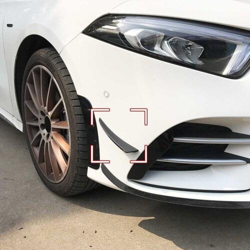 Pair Front Bumper Outer Side Splitter Canard Trim For Mercedes-benz A Class W177 A180 A200 A220 A250 for AMG 2019