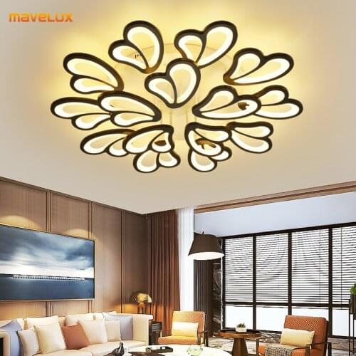 White/Black LED Ceiling Chandelier For Bedroom Living Room Kitchen Dining Room Studyroom Kids Room Foyer Bar Indoor Home Lights