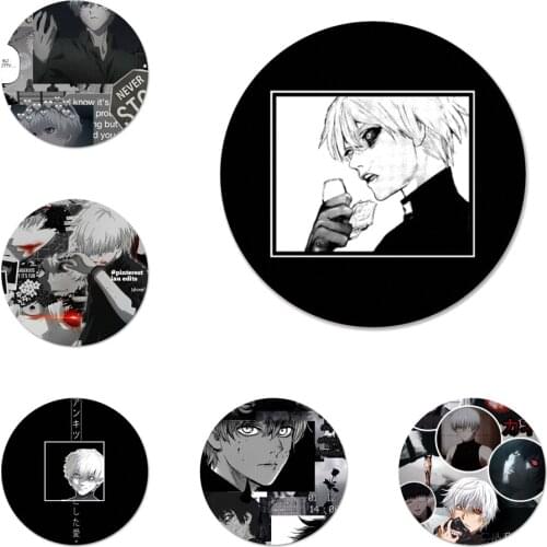 Tokyo Ghouls Art aesthetics Icons Pins Badge Decoration Brooches Metal Badges For Clothes Backpack Decoration 58mm