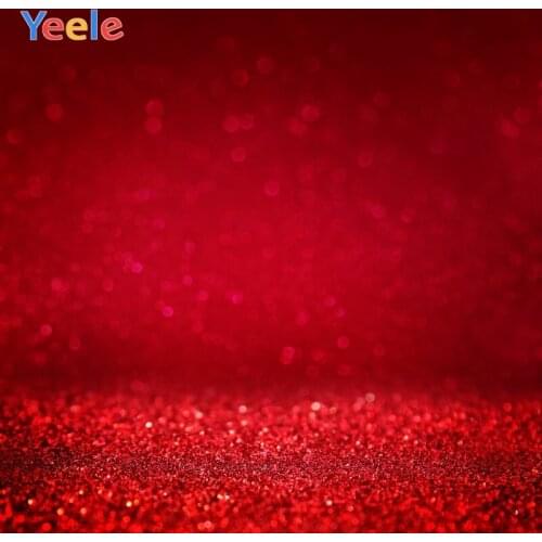 Yeele Red Gradient Glitters Wedding Party Deco Dreamy Photography Background Customized Photographic Backdrops for Photo Studio