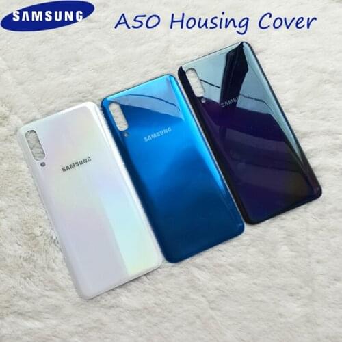 Back Cover For Samsung A50 Plastic Rear Door Battery Housing Case Replacement Repair Parts For Galaxy A505 A505F SM-A505F & Logo
