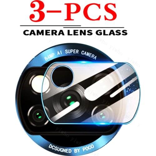 3PCS Tempered Glass for Xiaomi Poco X3 Pro Screen Protector Glass for Xiaomi Poco X3 NF Camera Film for Xiaomi Poco M3 Pro F3