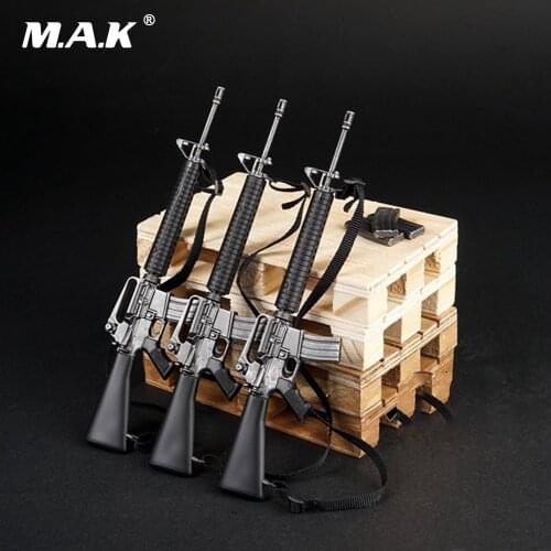 1/6 Scale Black US Army M16 Rifle Model Gun Toys 12'' Soldier Action Figure Accessories
